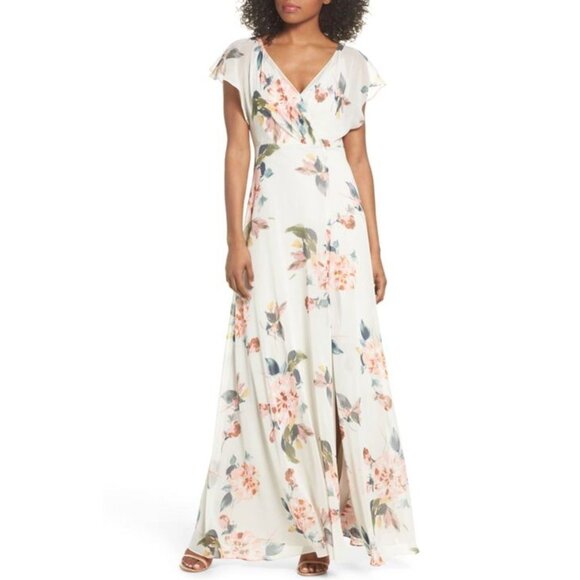 NWT Jenny Yoo Collection Alanna Dress Floral Ohana Bridesmaid Maxi Open Back 8 - Picture 2 of 16